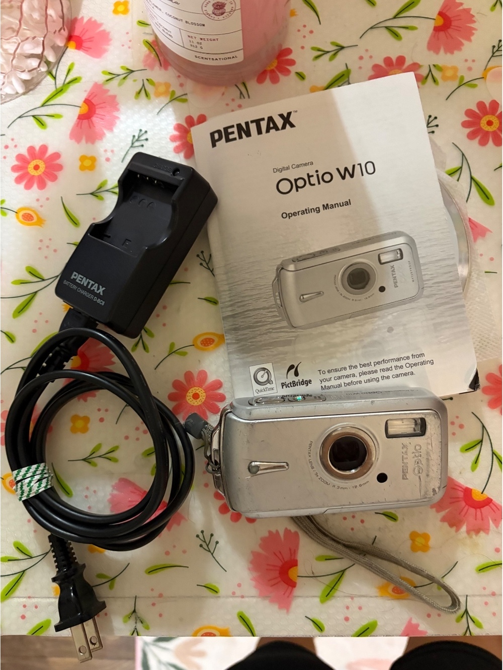 Pentax Optio W10 Digital Camera with Charger and Manual
